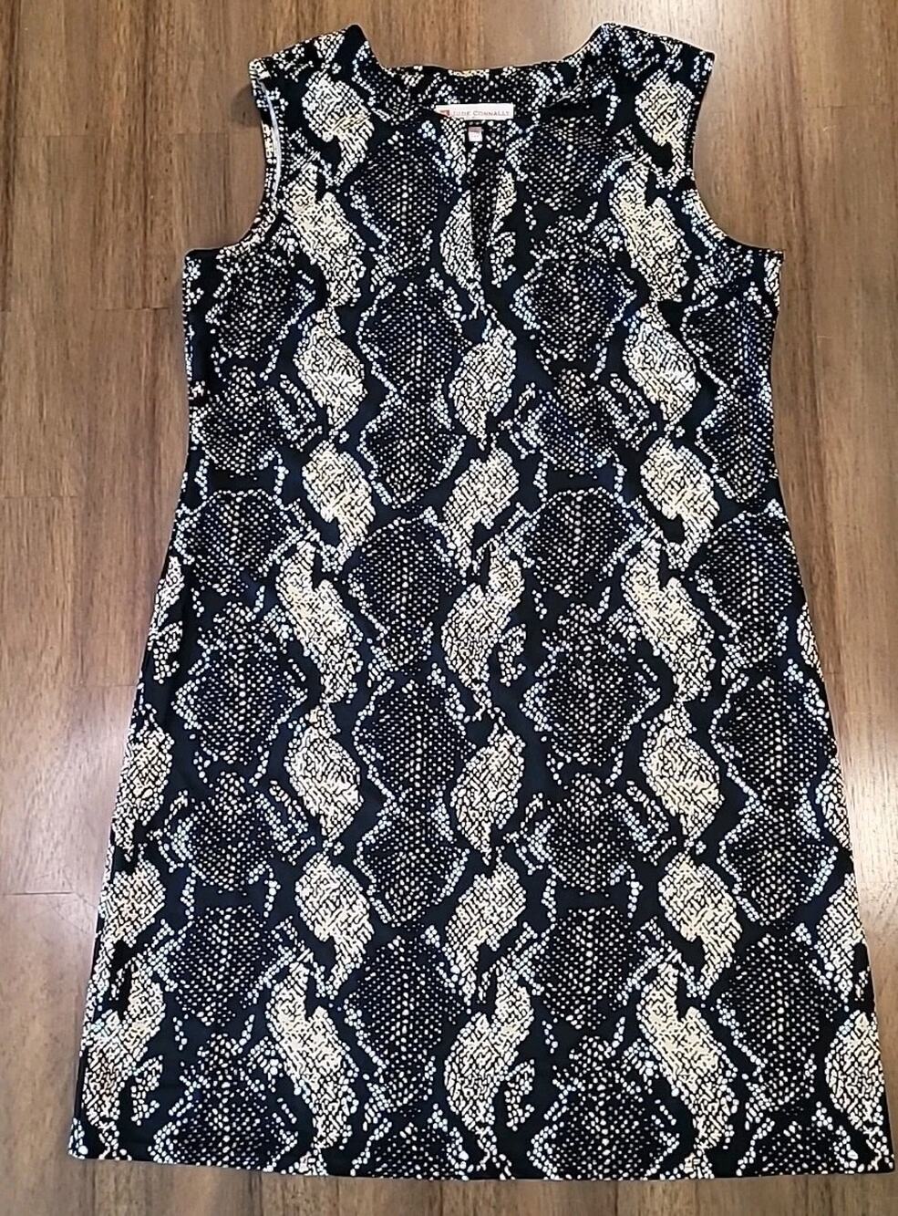 Jude Connally Nadine Snakeskin Print Dress Women’s M EUC